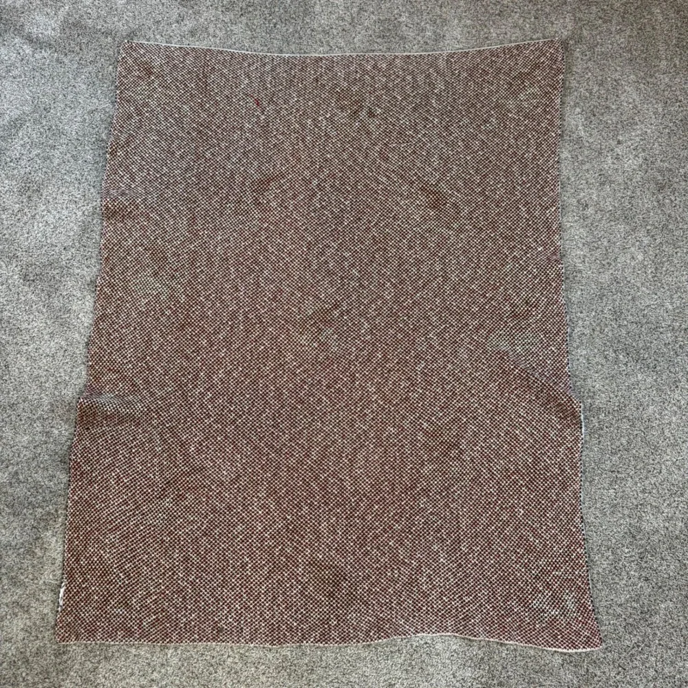 Vintage Style Cherry Knit‎ Throw Blanket Cream Red Fruit Pattern 32x42